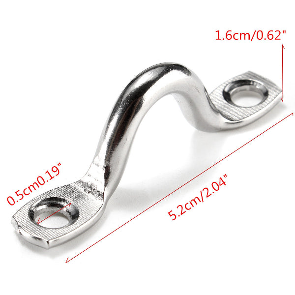 10Pcs Stainless Steel Boat Marine Canopy Bimini Pad Eye Strap Loop 5mm