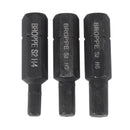 BROPPE 3pcs H4-H6 Hexagon Impact Screwdriver Bits 8mm Hex Shank 36mm Hexagon Screwdriver Bits Set