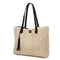11L Women Straw Tassel Handbag Beach Shoulder Bag Shopping Tote Bag Outdoor Travel