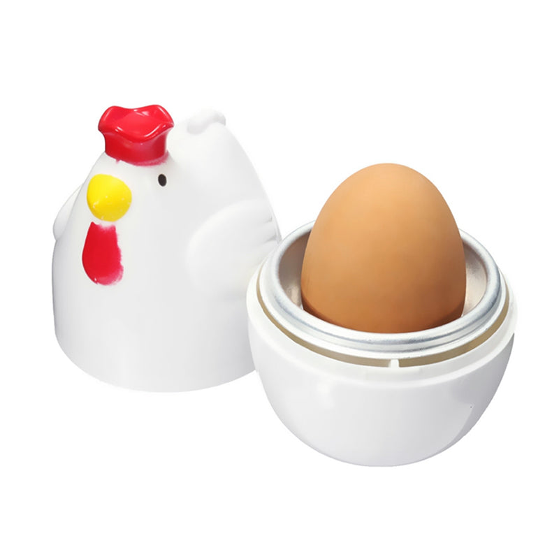 Home Chicken Shaped Microwave 1 Egg Boiler Steamer Cooker Kitchen Cooking Gadget Appliance