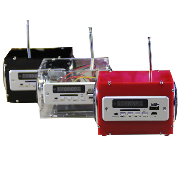 DIY 2x3W Multi-function bluetooth Wireless Small Power Amplifier Speaker Kit With MP3 AUX Radio