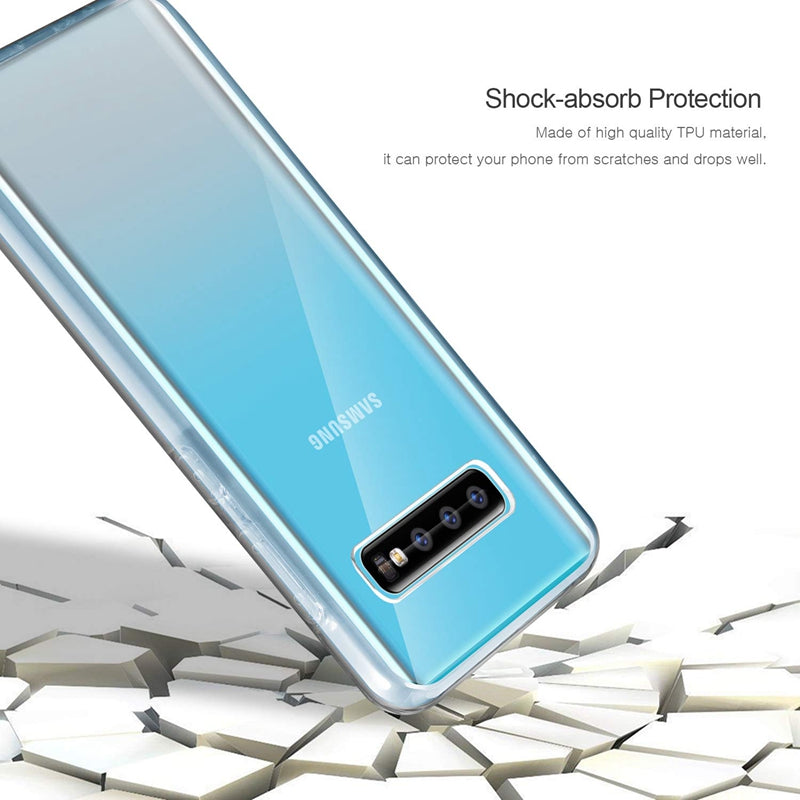 Full Body Clear Touch Screen Protective Case+3D Tempered Glass Screen Protector For Samsung Galaxy S10 Plus