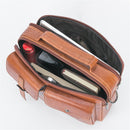 Mens Business Satchel Tote Handbag Leather Laptop Bag Travel Shoulder Bag