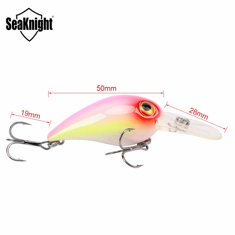 SeaKnight SK002 1PCS Crankbaits 11g 50mm Hard Fishing Lure Chubby Carp Fishing Baits Crank Wobblers