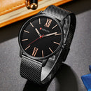 CURREN 8238 Men Watch Luxury Ultralight Simple Roman Numerals Dial Quartz Wrist Watch