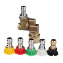 High Pressure Car Washer Pressure Washer Nozzle Tips Pivot Coupler Spray Adapte Kit 4000 PSI