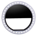 Portable LED Ring Flashlight Camera PhotographY-adapter For IPhone Mobile Phone