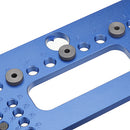 Blue Aluminum Alloy Knob and Pull Cabinet Hardware Jig Adjustable Door Drawer Handle Knob Pull Drill Template Woodworking Tool