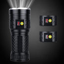 XANES XM-L T6 12LED 10000 Lumens 4 Modes USB Rechargeable Tactical LED Flashlight Outdoor Super Bright  IP67 Waterproof 18650 Flashlight Digital Intelligent Flashlight