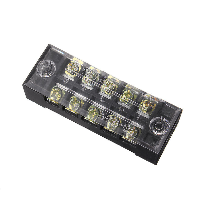 3 Pcs Dual Row 5 Position Screw Terminal Strip 600V 15A Insulated Terminal Barrier Strip