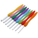 8 Pcs Crochet Hooks Ergonomic Grip Crochet Hooks Set Bright and Fun Colors 8 Sizes
