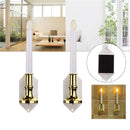 2PCS Solar Powered Candle Warm Light Wall Lamp Home Romantic Window Decoration