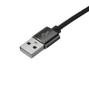 2 In 1 Type C 2.4A Braided Aluminum Alloy Charger Audio Data Cable for Smartphone Tablet 1M