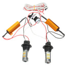 Pair 50W Error Free T20 LED Dual-Color DRL Daytime Running Turn Signal Light Bulb KIT