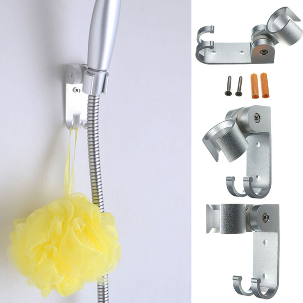 180 Rotating Adjustable Shower Head Holder Chrome Bracket Bathroom Wall Mounted Holder