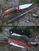 Enlan L05 8CR13Mov Blade G10 or Wood Handle Folding Pocket Knife With Clip Liner-lock Stainless Steel Knife