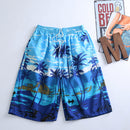 S-5292Men Shorts Summer Beach Pants Coconut Trees Leisure Trousers Quick-drying Surfing Board Shorts