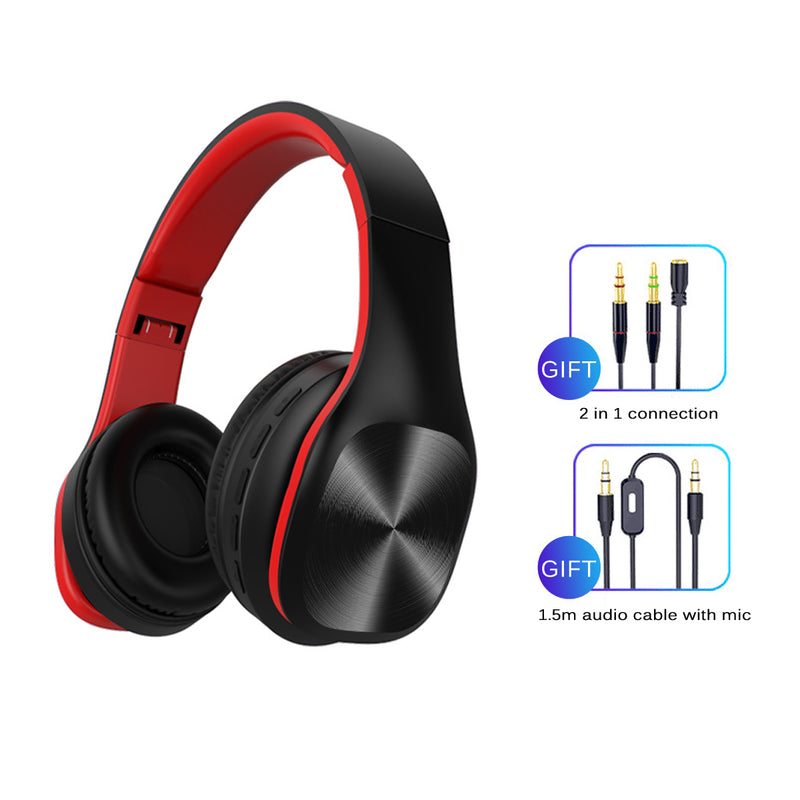 Two Modes Foldable bluetooth 5.0 Headphone Seven Sound Effects Wireless Gaming Headset with Mic