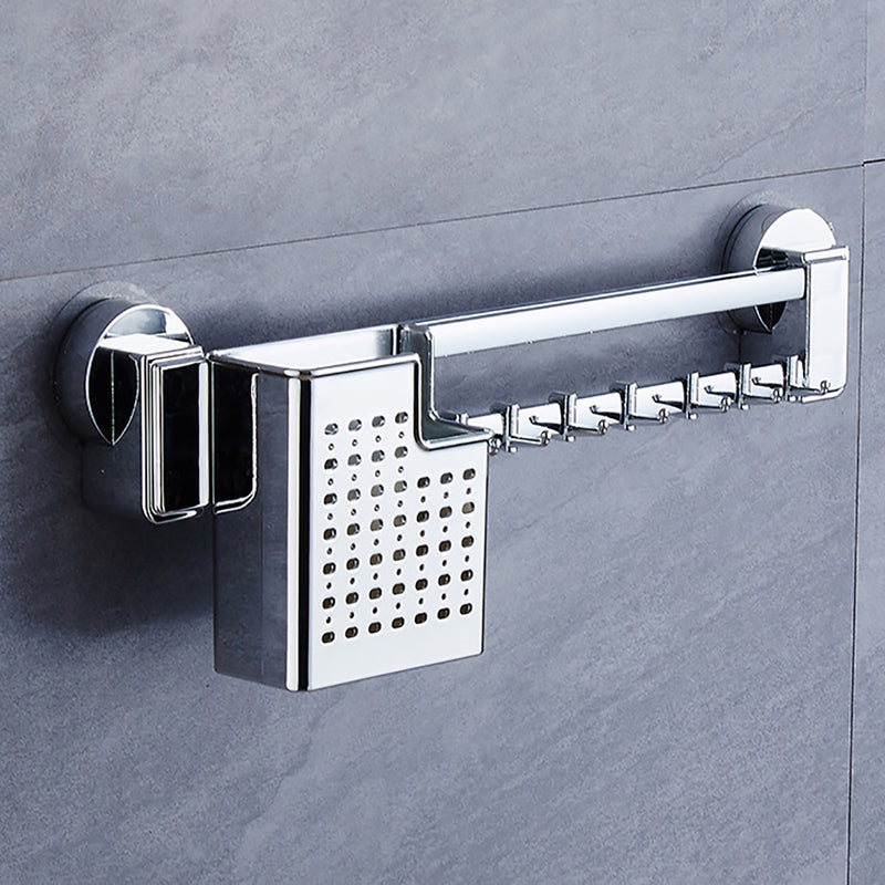 Stainless Steel Kitchen Storage Pot Shovel Holder Suction Cup Wall-mounted Chopsticks Drain Kitchen Utensils Storage Rack Shelf Rack