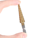Drillpro 4-12mm Hex Shank HSS Titanium Coated Step Drill Bit Cone Drill Hole Cutter