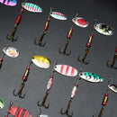 ZANLURE 30pcs Metal Fishing Lure Minnow Poper Pike Salmon Bait Bass Trout Fish with Hook