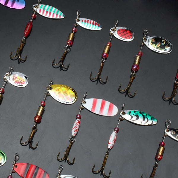 ZANLURE 30pcs Metal Fishing Lure Minnow Poper Pike Salmon Bait Bass Trout Fish with Hook