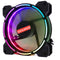 Coolmoon 12cm 1 Fan Colourful RGB LED Ring PC 12cm Case Cooling Fan and Controller LED Light Bar