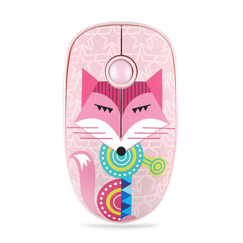 FD V8 Portable 2.4GHz Wireless Mouse Cute Cartoon Home Office Power Saving Silent Mouse 1000DPI Gaming Mouse for Windows 7 / 8 / 10 / Vista XP Mac