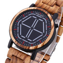 BOBO BIRD Creative Night Vision Wooden Watch Colorful LED Unique Time Display Men Quartz Watch