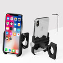 BIKIGHT Aluminum Alloy Universal Phone Holder 4.5-6.8inch 360 Adjustable Phone Clip Stand Shockproof Portable Phone Bracket
