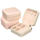 Travel Cosmetic Leather Jewelry Box Necklace Ring Storage Case Organizer Display Stand