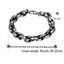Men Stainless Steel Bracelet Punk Gun Black Bangle Chain