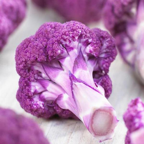 100PCS Graffiti Dark Purple Cauliflower Seeds Vegetable Seeds Yellow/Purple Bonsai Edible