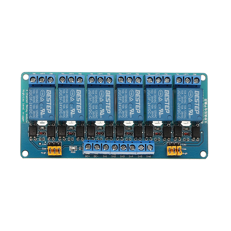 BESTEP 6 Channel 24V Relay Module High And Low Level Trigger