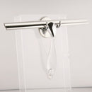 Clear Suction Attach Bathroom Shower Window Squeegee 12'' Blade Stainless Steel Plastic Cleaning Brush