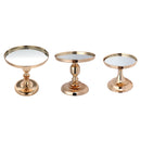 Gold Plated Mirror Cake Pan Stand Glass Round Wedding Display Pedestal 8 10 12 Inch