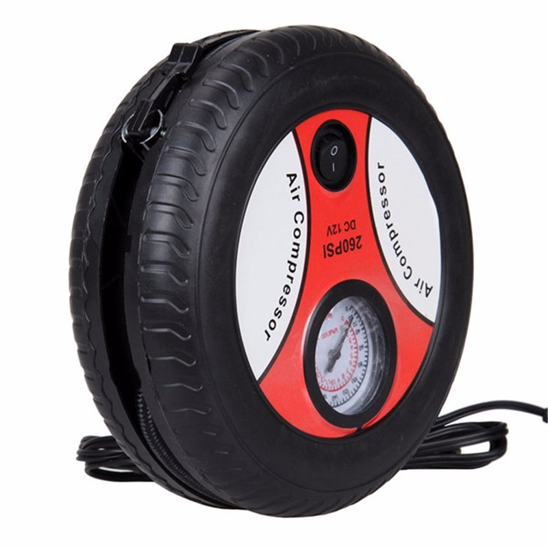 DC 12V Portable Air Compressor Car Bicycle Tire Pump Sports Balls Airbeds Inflatable Toys Air Pump + 3pcs Nozzle Adapter