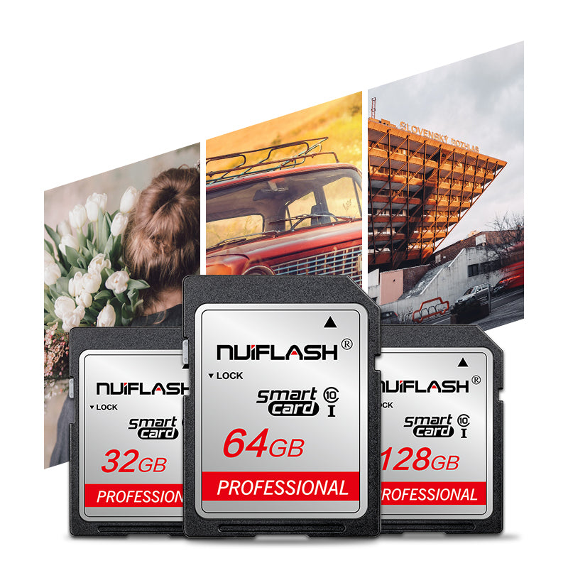 Nuiflash SD Card 32GB Class10 SDHC 64GB 128GB SDXC Memory Card SD Flash Card for Camera