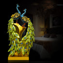 20x9x37cm Peacock Resin Decor Home Decorations Animal Statue Desktop Living Room