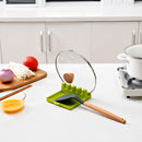 Practical Kitchen Silicone Heat Resistant Spoon Rest Utensil Spatula Holder Tool