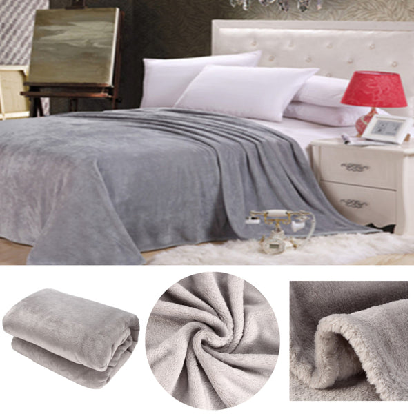 250230cm Warm Blankets Double Sided Soft Rug Plush Fleece Sofa Bedding Throw