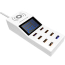 Bakeey 2-in-1 Wireless Charger + 8 USB Charger 8-Ports Hubs QC3.0 Fast Charging Dock Station Charger
