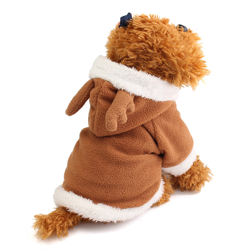 Pet Dog Puppy Christmas Lovely Deer Sweater Hoodie Jumpsuit Coat Clothes Outwear Coats