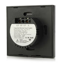 1 Way 2 Gang Crystal Glass Panel Wall Light Touch Switch Remote Controller