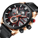 CURREN 8346 Chronograph Sport Men Wrist Watch Leather Watch Band Quartz Watch