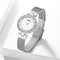 DOM G-1279 Crystal Casual Style Ladies Wrist Watch Mesh Steel Band Quartz Watch