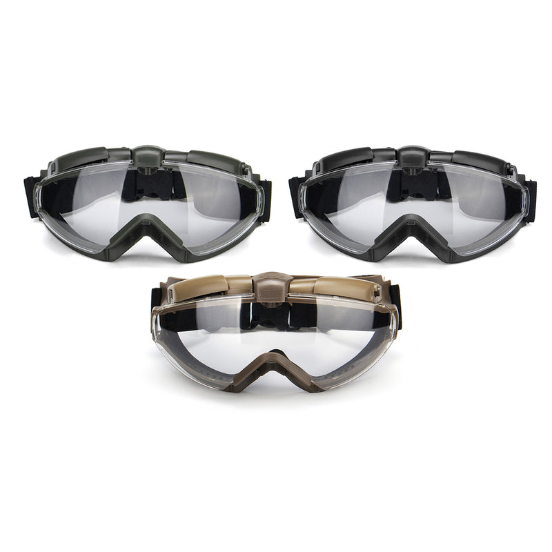 Tactical Military Anti-Fog UV Dust Airsoft Protective Glasses Goggles With Cloth Box