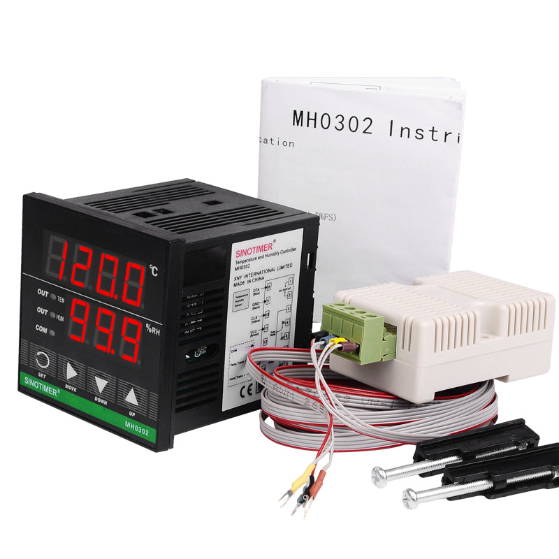 MH0302 72x72mm 2 in 1 Digital Temperature Humidity Controller Relay Output with Humidity Sensor