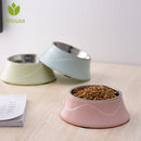 Pet Double Bowls Thickened Stainless Steel Cat Dog Drinking Bowl Pet Feeders