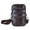 7inch Men Leather Waist Bag Multifunctional Crossbody Messenger Bag Phone Holder Pouch